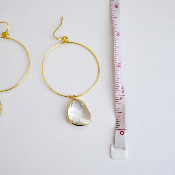 Glass Charm Hoop Earrings - Picture 3 of 4